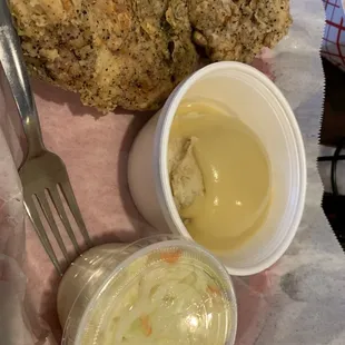 2-piece chicken (order the pieces you want) with any 2 sides. This chicken is delicious.