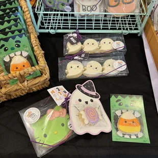 a table of halloween treats