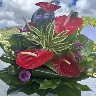 Floral arrangement (from Purradise Cat Care due to our cat, Garfield, who is now in heaven