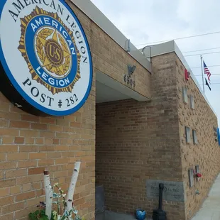 the front of the building