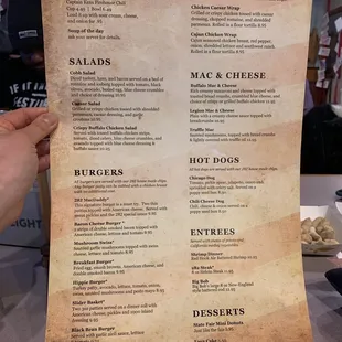 Updated menu from Jan 18, 2020