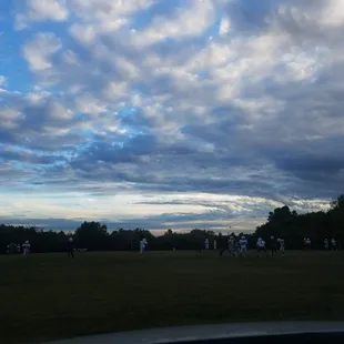 Beautiful evening for football