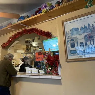 a man at the counter