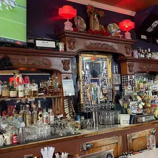 a bar with a lot of liquor