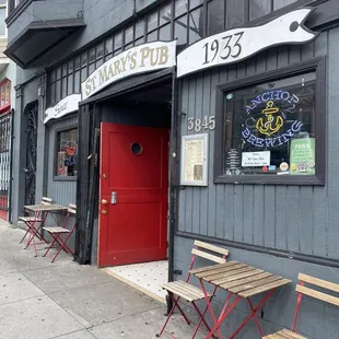 Front of the tavern