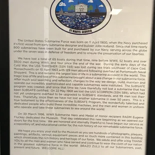 Welcoming page at entrance