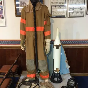 Fire fighting gear and a missile model