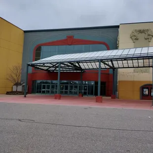 Outside the theater.