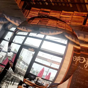 the inside of a restaurant