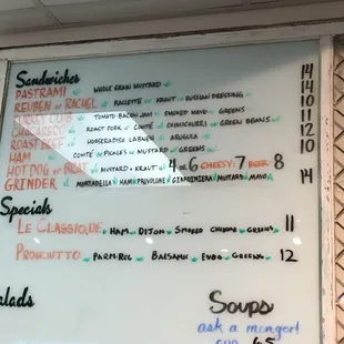 Menu 1/14/19