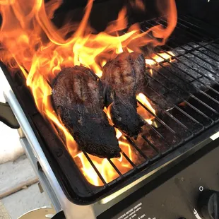 Pork things. Wish I could remember the cut. Ask Zack.