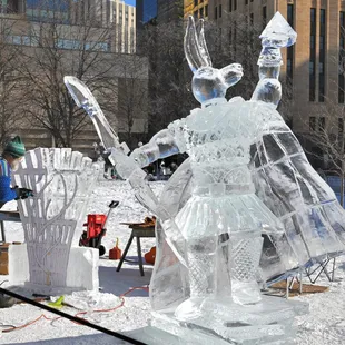 Rice Park ice sculptures