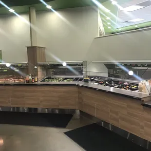 Salad and hot bar.