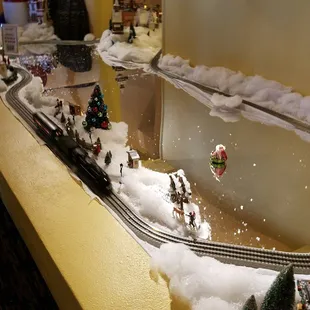 XMAS model train display