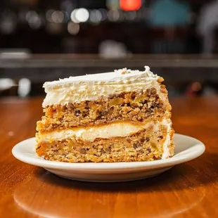 a piece of carrot cake