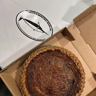 Homemade lemon chess pie made by Pete