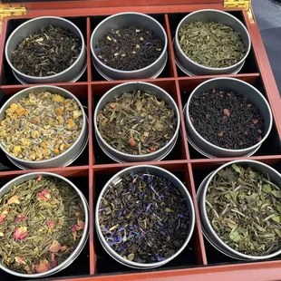 Tucson Tea Company at the St. Phillips Plaza Farmer's Market featuring over 85+ flavors of loose leaf tea and tisanes.