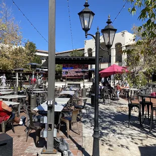 people sitting outside