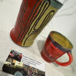 Sort of splurged getting a his n hers coffee mug. Love these colors and the design