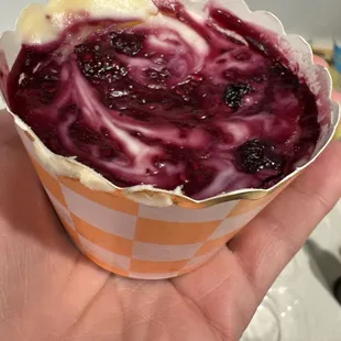 Triple berry cheesecake $7 by Kimberly Wacks. I tried her white chocolate Caramel apple but this looked great too