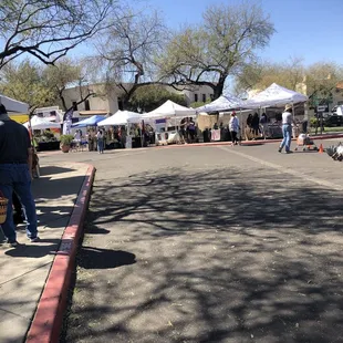 people walking around