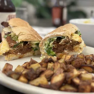 Hot Sausage Po'boy (absolutely awesome)