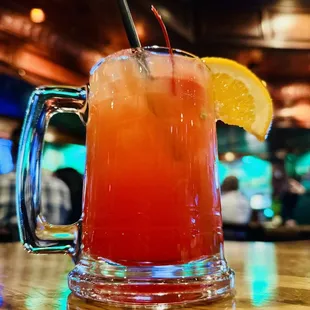 a glass of orange juice