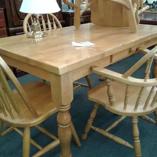 Table with four chairs $125