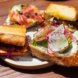Halves of 4 different sandwiches!