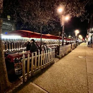 Outdoor seating is the norm, the place is tiny inside