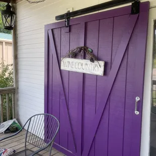 the front door and porch
