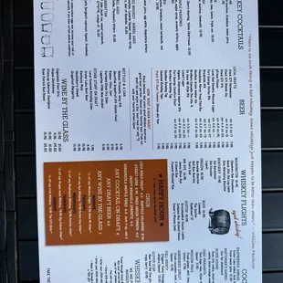 Menu back