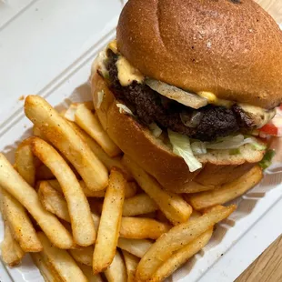 Original stack with fries