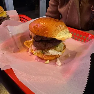 Heart a stack burger