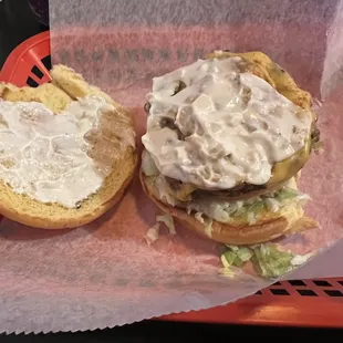 Stackd Burger . The best seasoned burger ever!