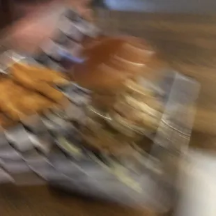 Oops - the bf&apos;s pig stack burger