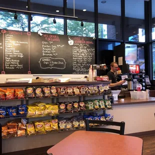 a view of a food store