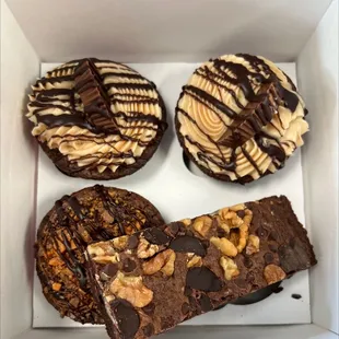 a variety of desserts