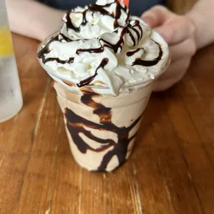 Chocolate milkshake - it was super thick!