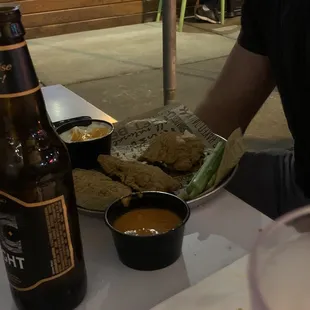 &quot;Depressing chicken tenders ft cup of Frank&apos;s&quot;