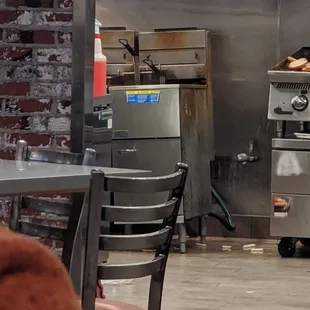 I hope they don't put the level of detail in my burger as they do to the maintenance of their crooked AF fryer.