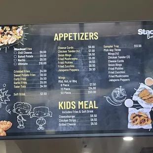 Appetizers &amp; Kids Menu