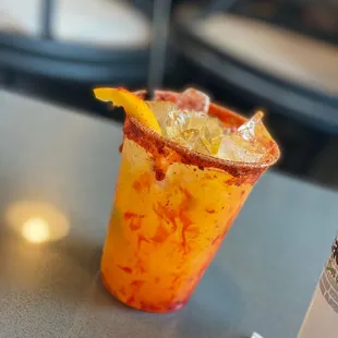Mango chamoy margarita from the bar
