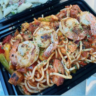 Cajun w/ Spaghetti and Marinara