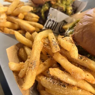 a pile of french fries