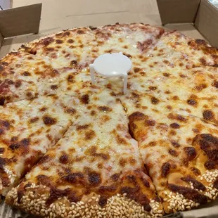 Med cheese pizza