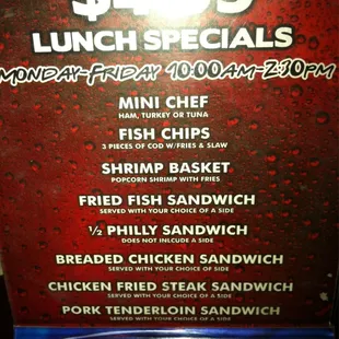 Lunch specials