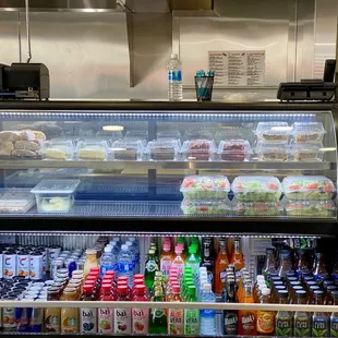 a variety of beverages