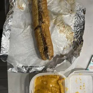 Cheesesteak and cheese fries