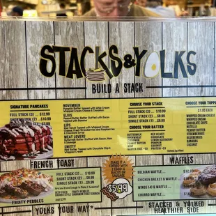 pancakes frencg toast and waffles menu